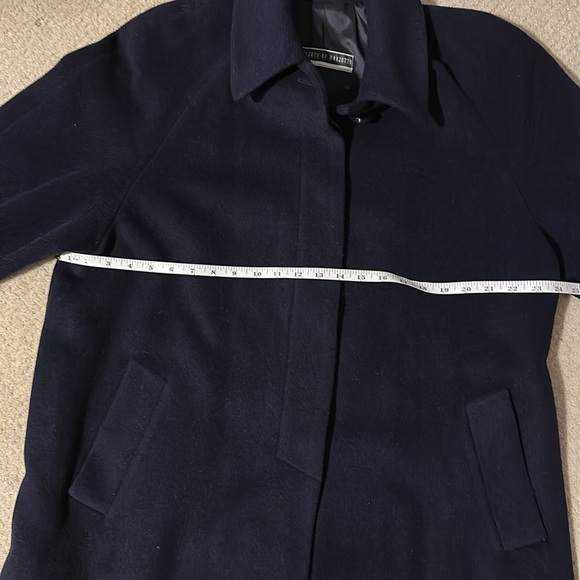 Vintage Accento by Marzotto Women’s/Unisex Long Wool Coat Navy Blue Size 10 - Picture 11 of 11